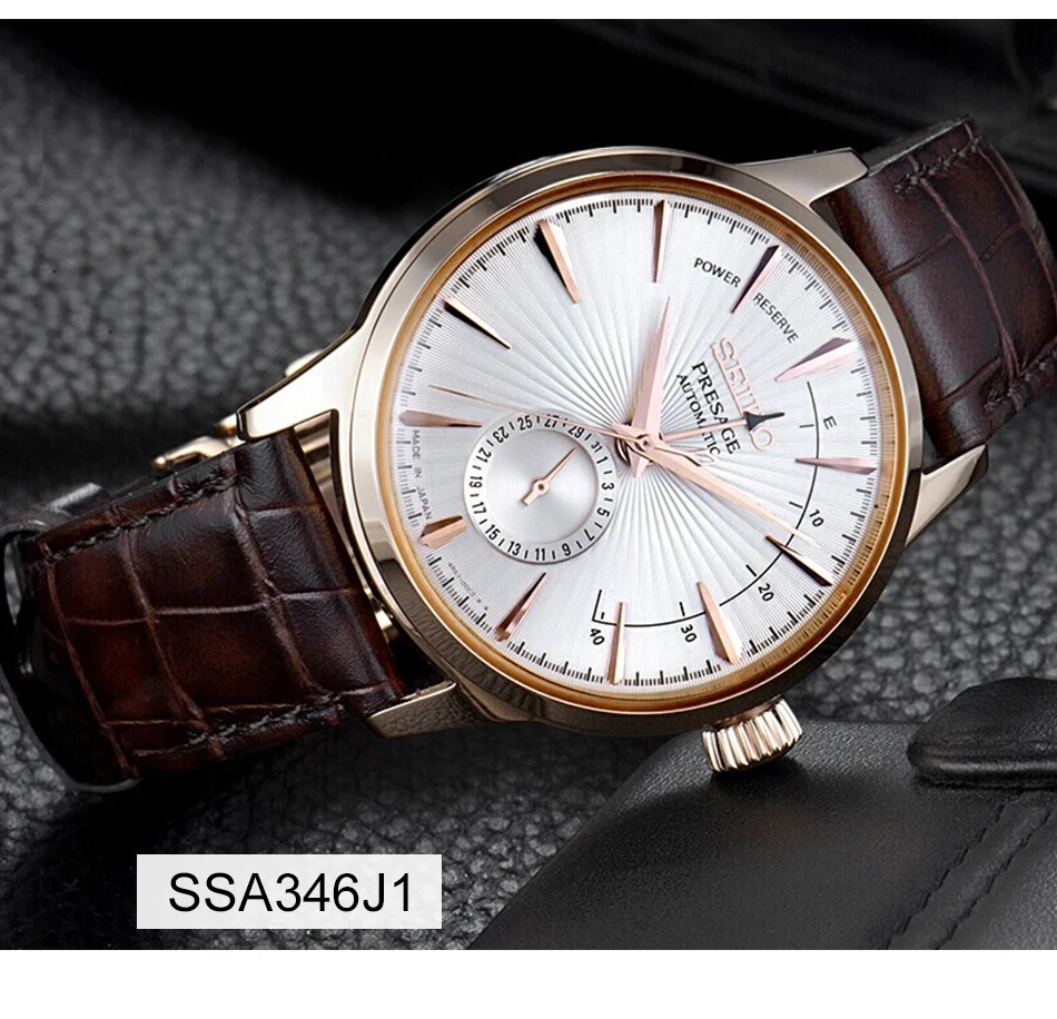Оригинальные Seiko часы Presage Seres автоматические механические деловые мужские часы 5 бар водонепроницаемые глобальная гарантия SSA385J1