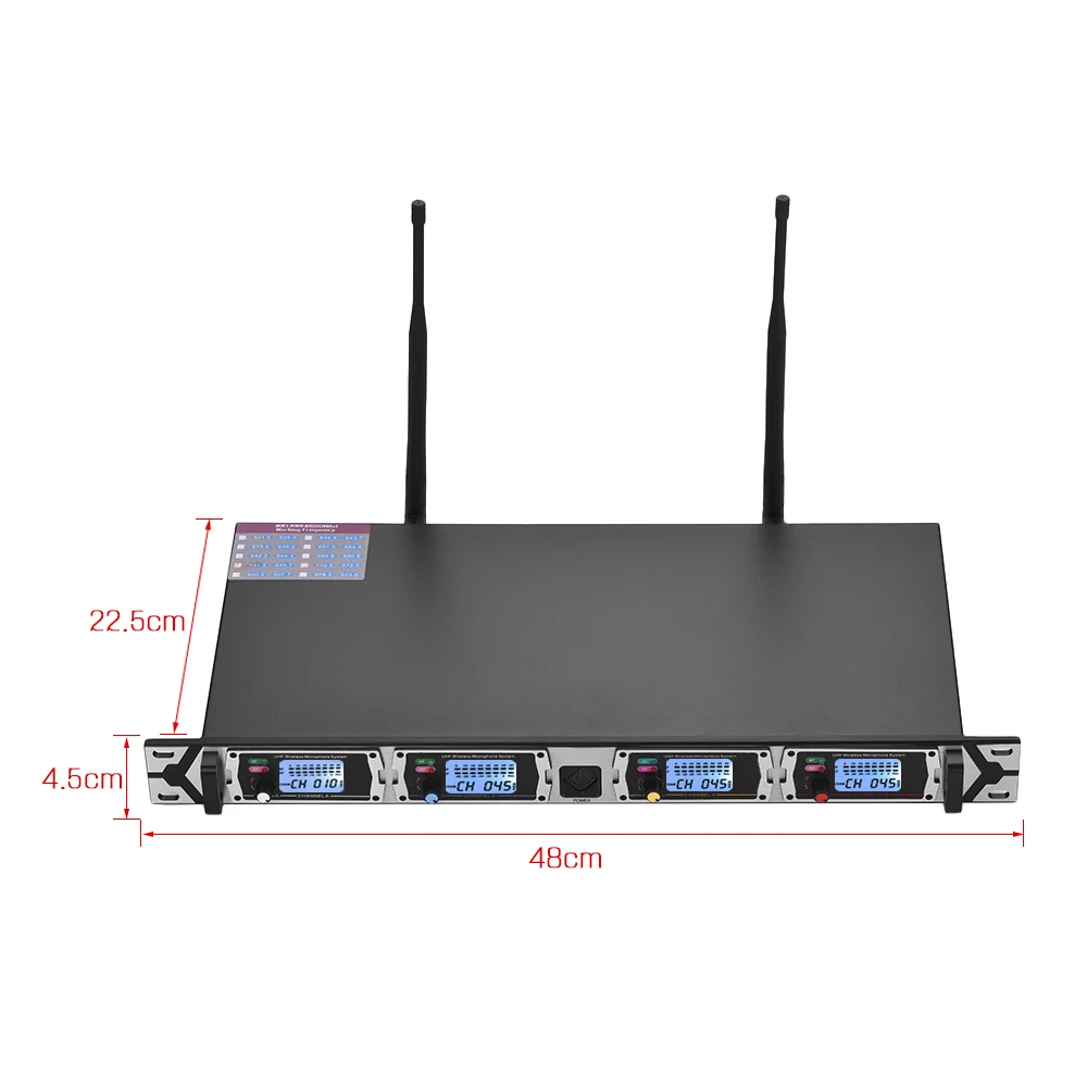 Профессиональная 4 канальная UHF Беспроводная микрофонная система Muslady D4 2
