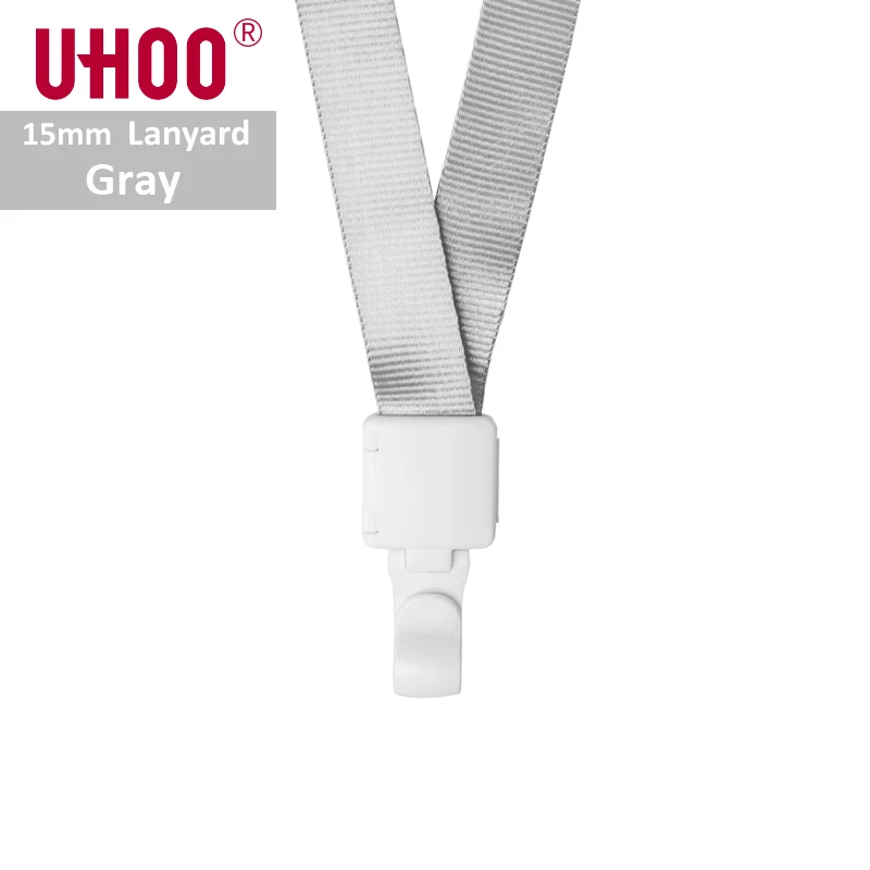 6761 Gray 2 шт./лот, 1,5 см, высокое качество, яркие цвета, ремешок для именной бирки, I.D карты, выставочный держатель для карт, держатель Бейджа, офисные принадлежности - Цвет: 6761 Gray