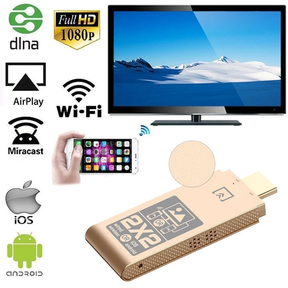 AAAE беспроводной WiFi HDMI дисплей ключ 2 4 ГГц ТВ-приставка Miracast Airplay переходник DLNA