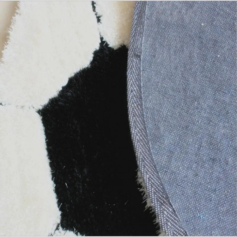 저렴한 Carpe 러그 거실 축구 카펫 키즈 룸 두꺼운 흑백 침실 서재 컴퓨터 의자 그라운드 매트 추가