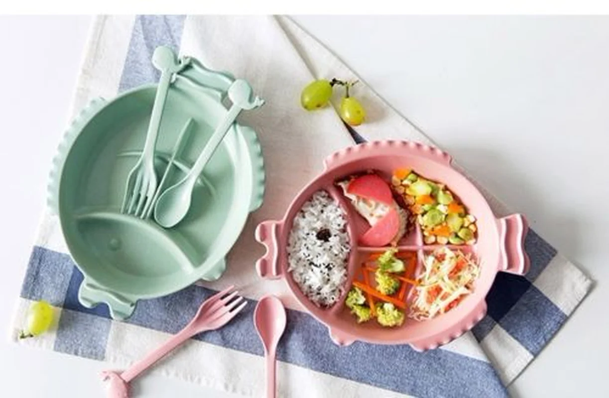 Creative Kitchen Tools:Baby Tableware Set Children Plate Baby Feeding Food PLATE Storage Container New Thermal Lunch Box | Дом и сад