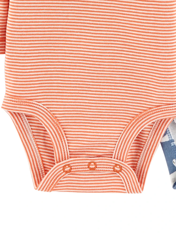 Carters 4 шт. боди детские одежда для девочек хлопок Длинные рукава принт