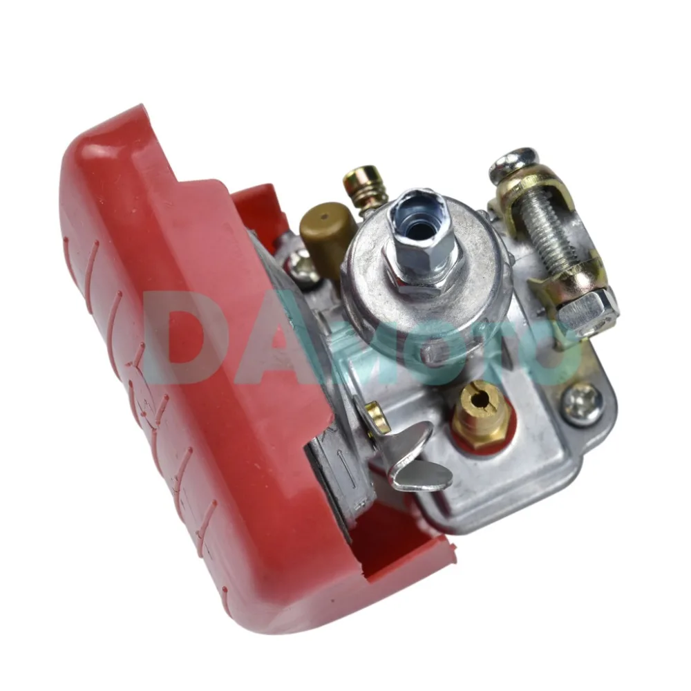 Красный карбюратор Carby для 2 х тактный 49cc 66cc 70cc 80cc моторизованный велосипед