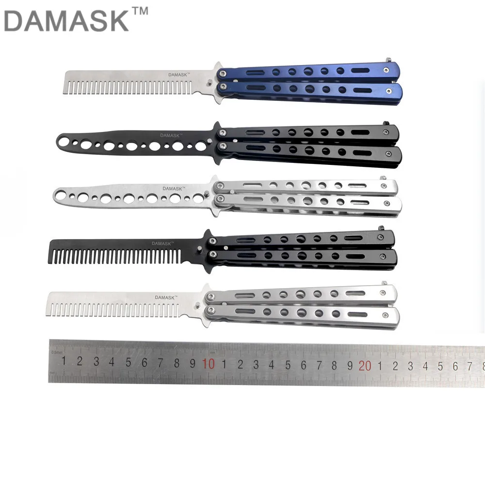 Нож-бабочка DAMASK не заточенный тупое лезвие тренировочный нож CS GO счетчик ударов
