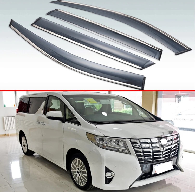 Пластиковые накладки на окно автомобиля козырьки от дождя и солнца для Toyota Alphard
