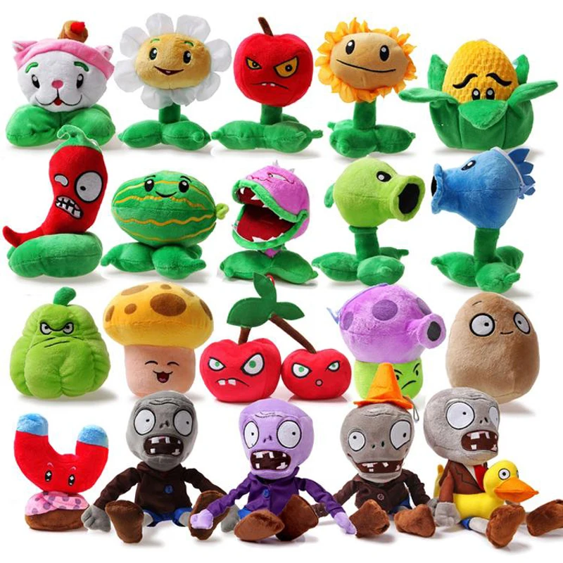 24 шт./лот Растения против Зомби плюшевые мягкие игрушки PVZ Растения против Зомби Растения и зомби Плюшевые игрушки куклы для детей Подарки вечерние игрушки