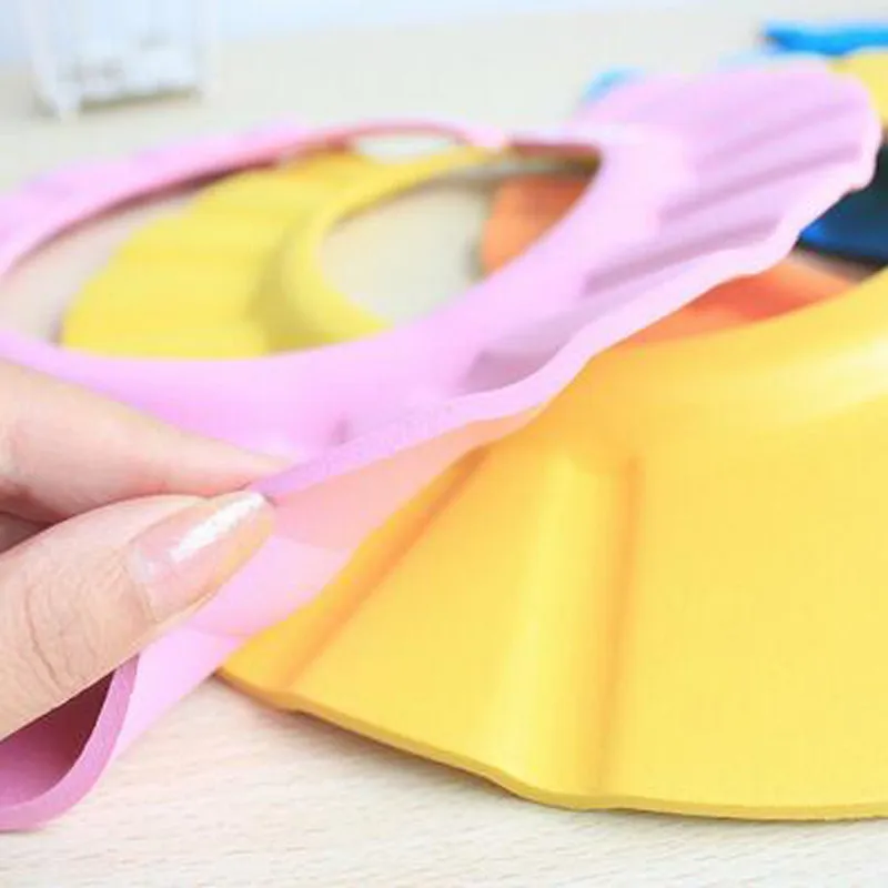 Shampoo Cap Waterproof Hat Soft Baby Kids Shampoo Bath Shower Cap Adjustable Baby Shower Hat Baby Shampoo Cap Wash Hair Shiel