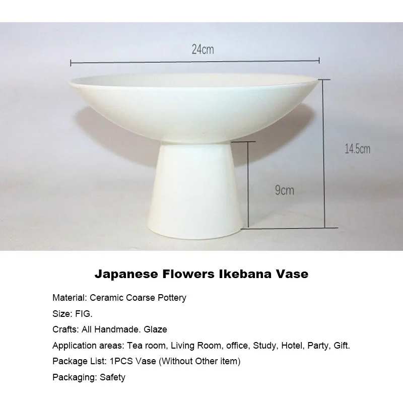 Японский Ikebana Высокая белая чаша керамические контейнеры гидропоники цветочный