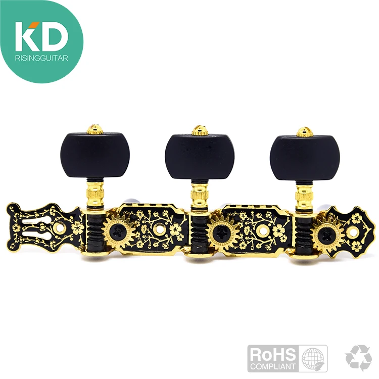 1 пара Классическая Акустическая гитара золото/черный Колки гвоздики струнная