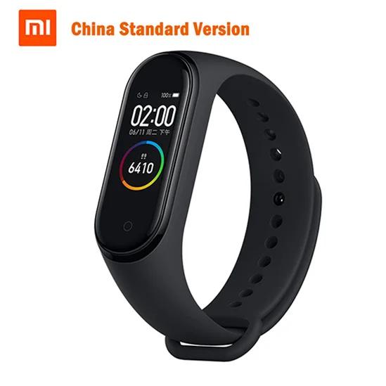 CN VERSION Новейший Xiaomi mi смарт-браслет 4 Xiao mi Band 4 фитнес-Пульс музыка 135 мАч цветной экран Bluetooth - Цвет: CN VERSION