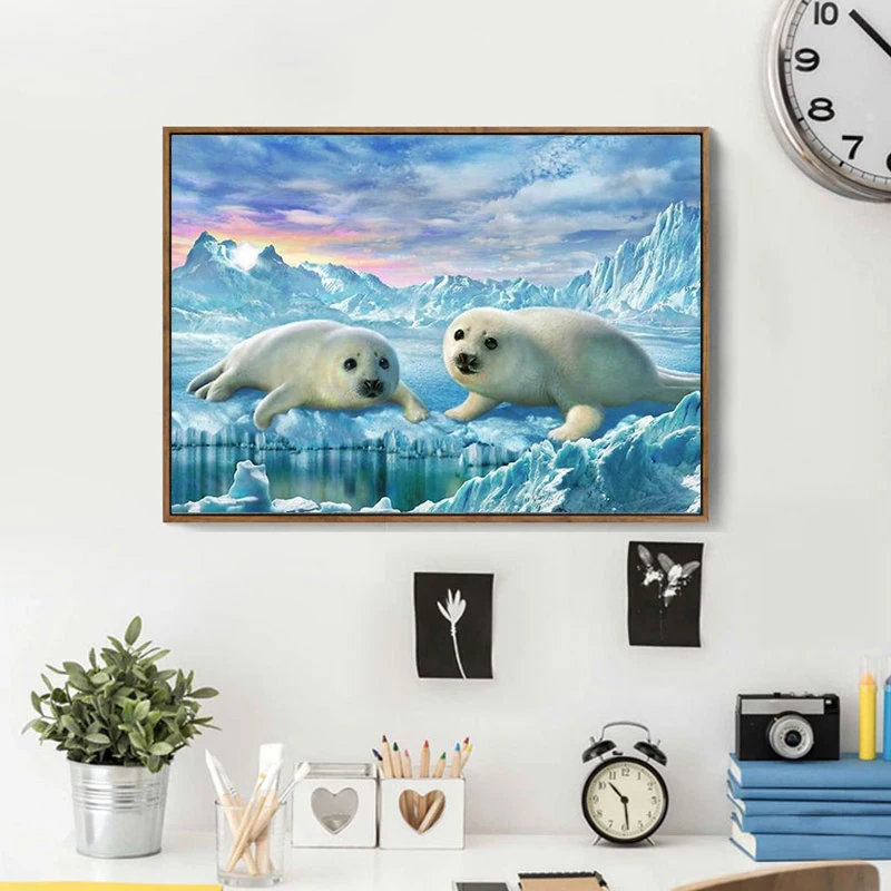 Набор для рукоделия 5D алмазная живопись ледяные белые уплотнения вышивка