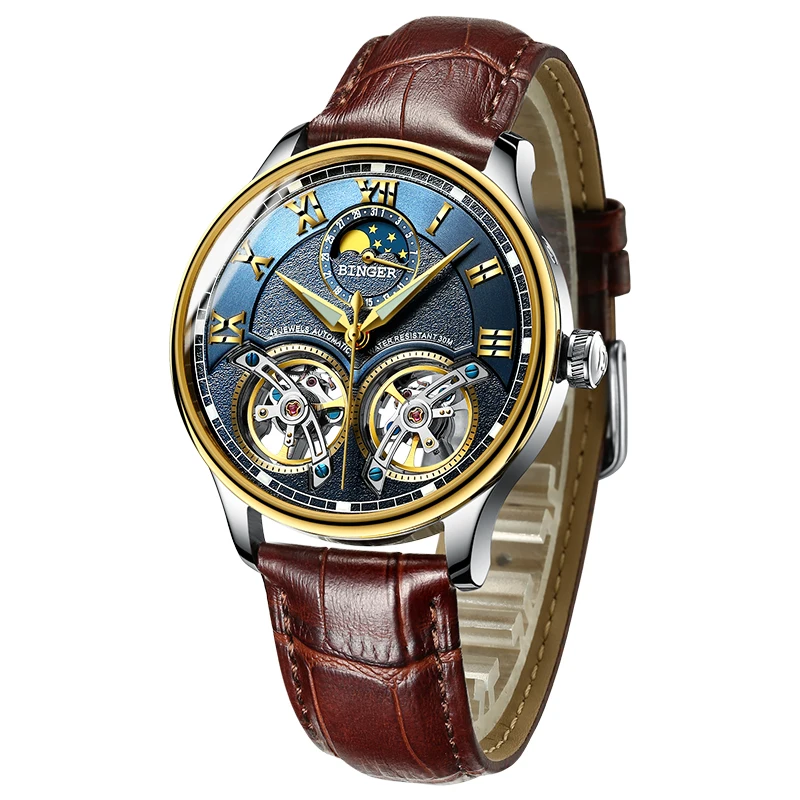 Часы наручные Binger Мужские механические водонепроницаемые 8606 м|hombre|hombre reloj |