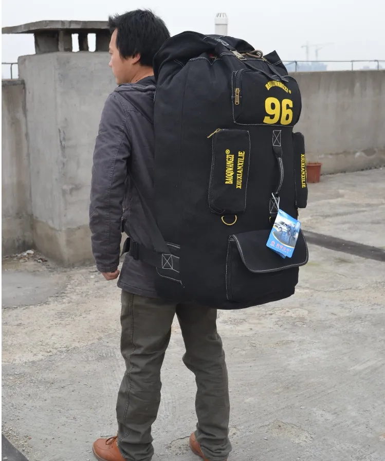 Многофункциональная холщовая Дорожная сумка Кроссбоди очень большой