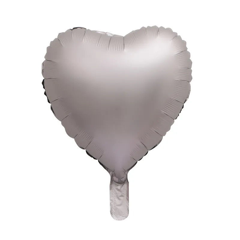 silver heart 10 шт. 18 дюймов тепловой круглый звезда металлический воздушный шар свадебное украшение с днем рождения шар металлический цвет сердце Гелиевый шар - Цвет: silver heart