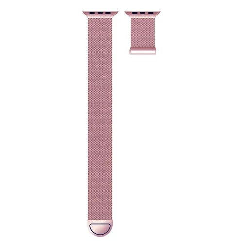 pink gold Комплект из двух предметов ремешок для часов, Миланская петля, ремешок для apple watch band 44 мм 40 мм, 42 мм, 38 мм, версия наручных часов iwatch, браслет, 5/4/3/21 в едином положении во время занятий легкой атлетикой, магнитная застежка - Цвет ремешка: pink gold