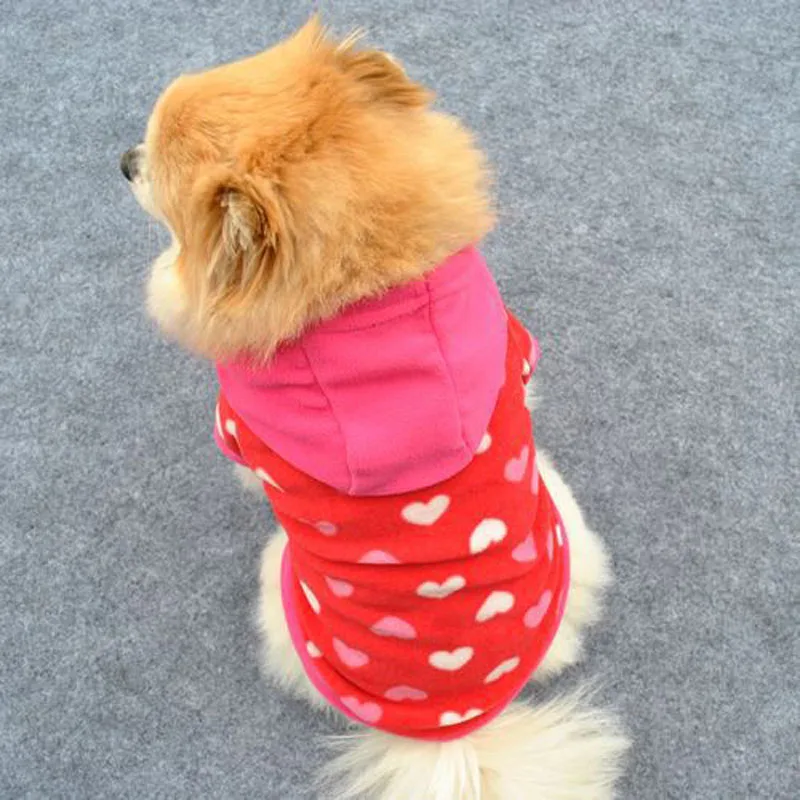 Собака мелких пород кошка флисовая одежда толстовка с капюшоном щенок Лапа