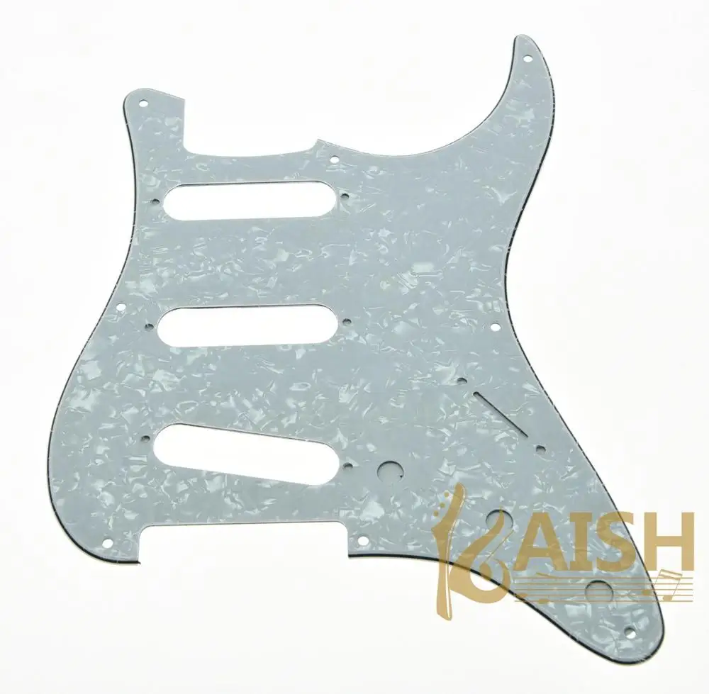 White Pearl KAISH USA Винтаж 8 отверстий ST Strat Гитара Накладка для защиты деки с винтами ST Scrach пластина различных цветов подходит для Fender - Цвет: White Pearl