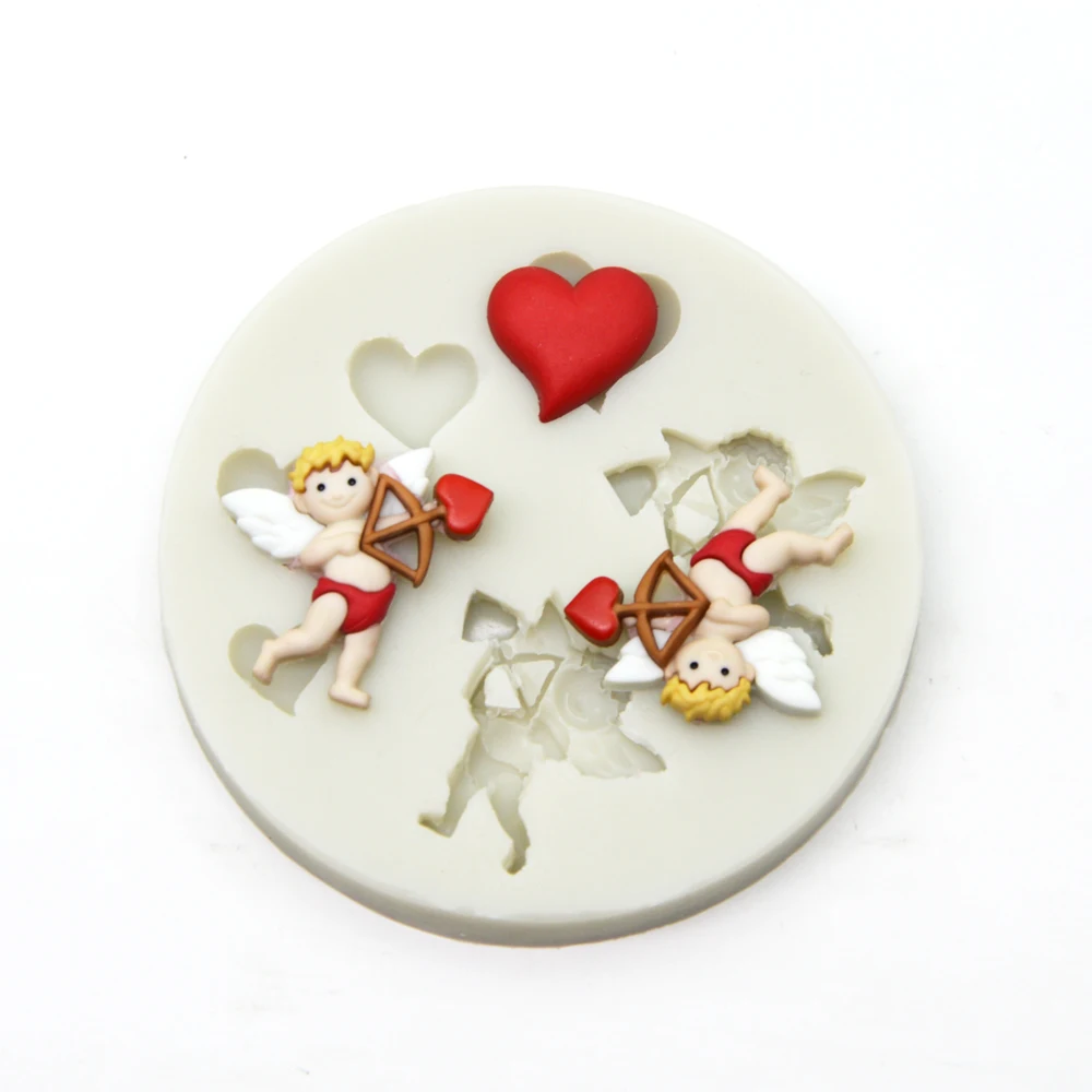 Еда класса прекрасный любовь Ангел Амур форма помадка украшения торта