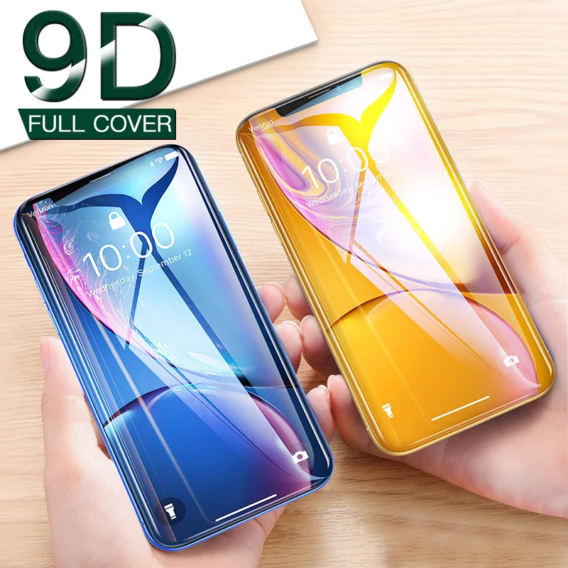 2 шт Защита экрана для iPhone 11 Pro Max XS XR X полное покрытие закаленное защитное стекло 7