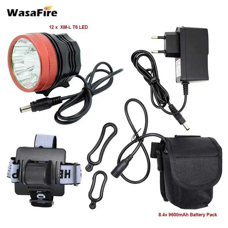WasaFire farol bike 20000lm 12 * XM L T6 светодиодный велосипедный светильник головной 3 режима
