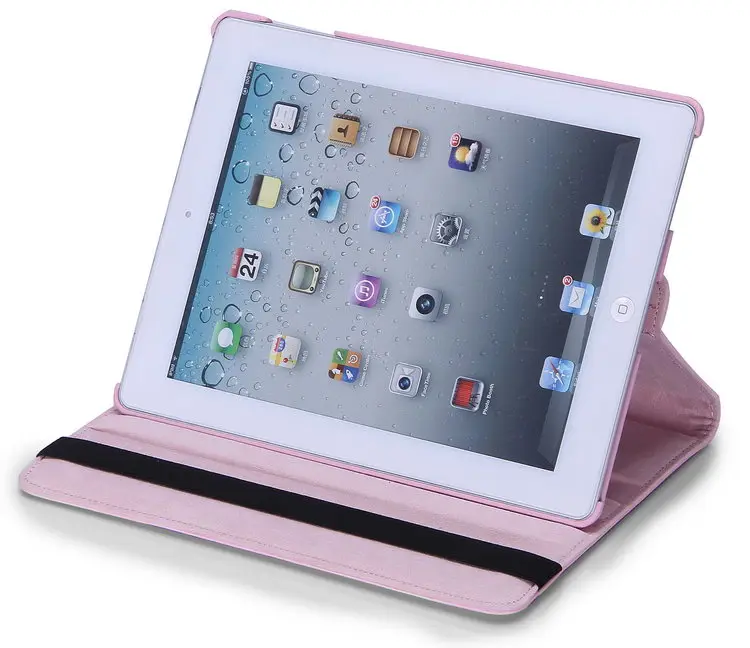 Для iPad2/iPad3/iPad4 из искусственной кожи вращающийся на 360 умный чехол-подставка для iPad 2/iPad 3/iPad 4 чехол для планшета Funda