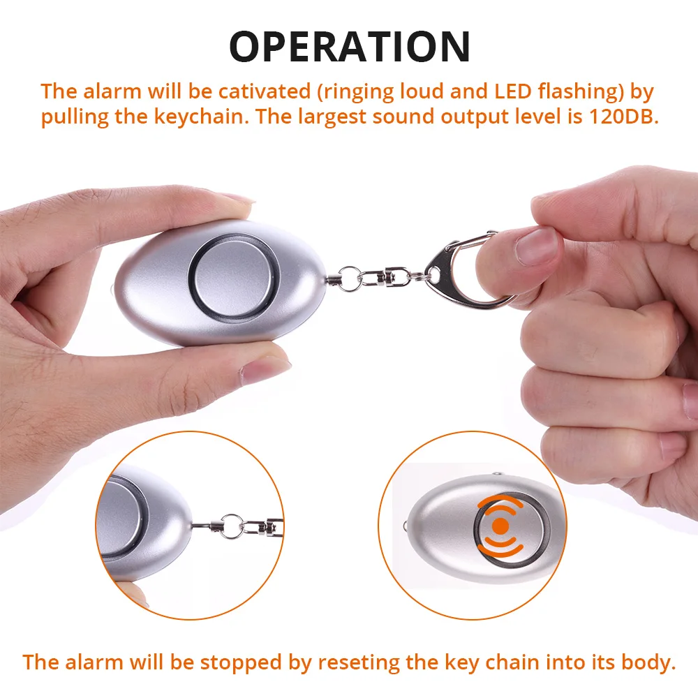 Tenvellon сигнализация для самообороны личная безопасность защита фонарик мини