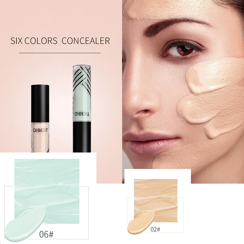 Полное покрытие 6 видов цветов жидкий консилер макияж глаз темные круги крем