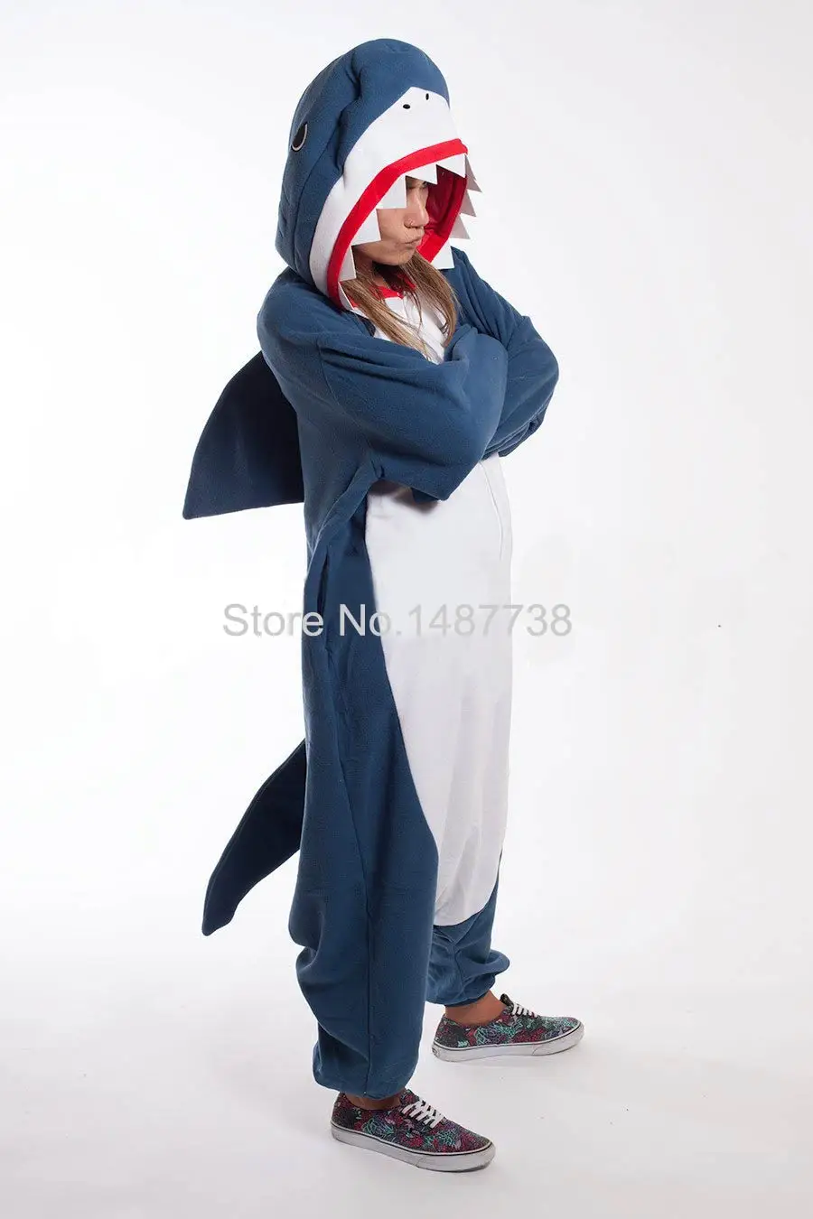as photo Kigurumi, Пижама для взрослых, костюм для косплея, серая акула, Onesie Lemur, одежда для сна, домашняя одежда, пижамы унисекс, одежда для вечеринок для женщин и мужчин - Цвет: as photo