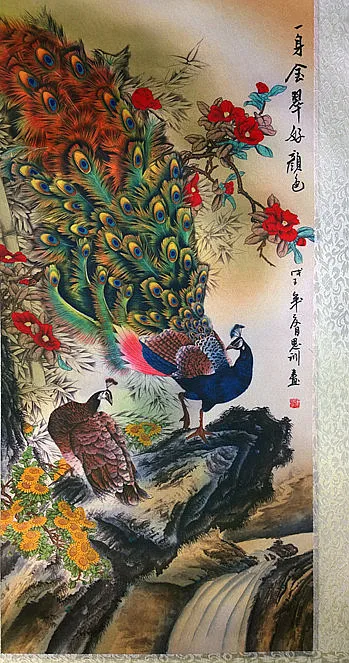 Cuiyu шелковая Живопись для гостиной декоративные картины обучения