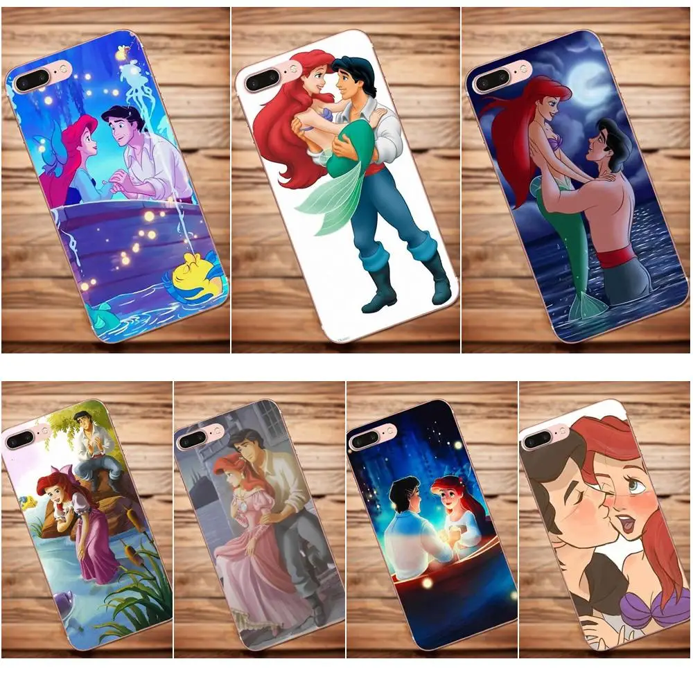 Vvcqod высококачественные аксессуары для телефонов чехол Ариэль и Эрика iPhone X 4 4S 5 5C
