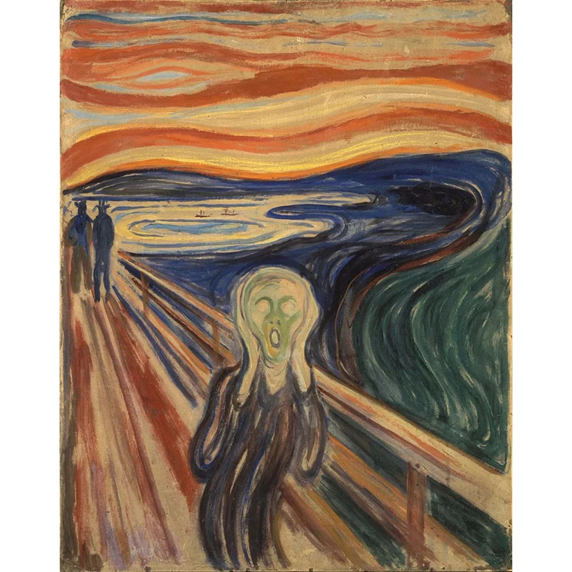 Полностью квадратная круглая Алмазная вышивка Munch works Scream 5D DIY картина Крест стич
