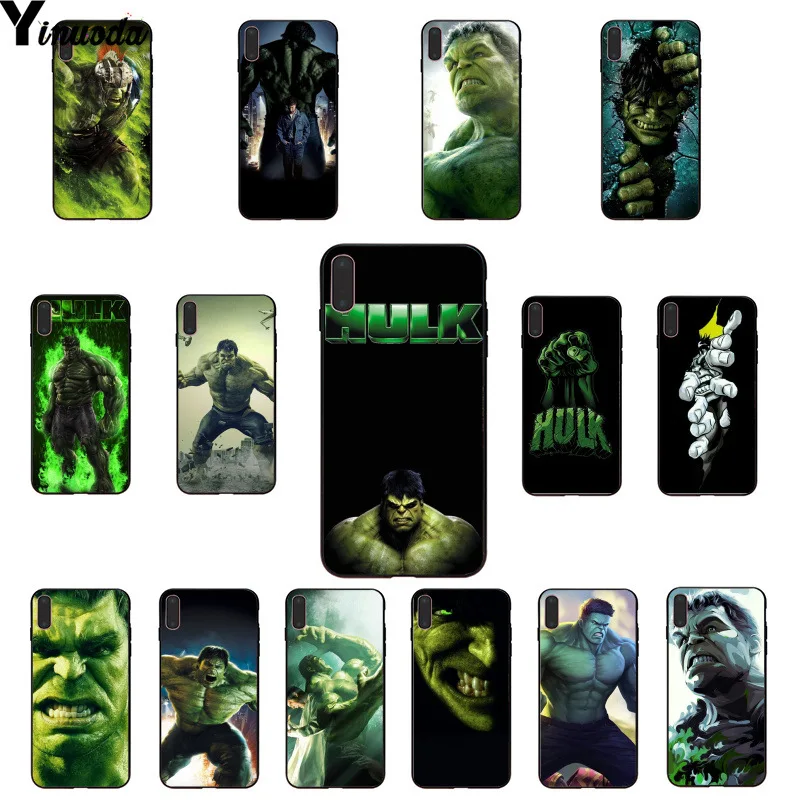 Yinuoda герои Marvel Hulk DIY печать рисунок чехол для телефона чехол для iPhone 5 5Sx 6 7 7plus 8 8Plus X XS MAX XR