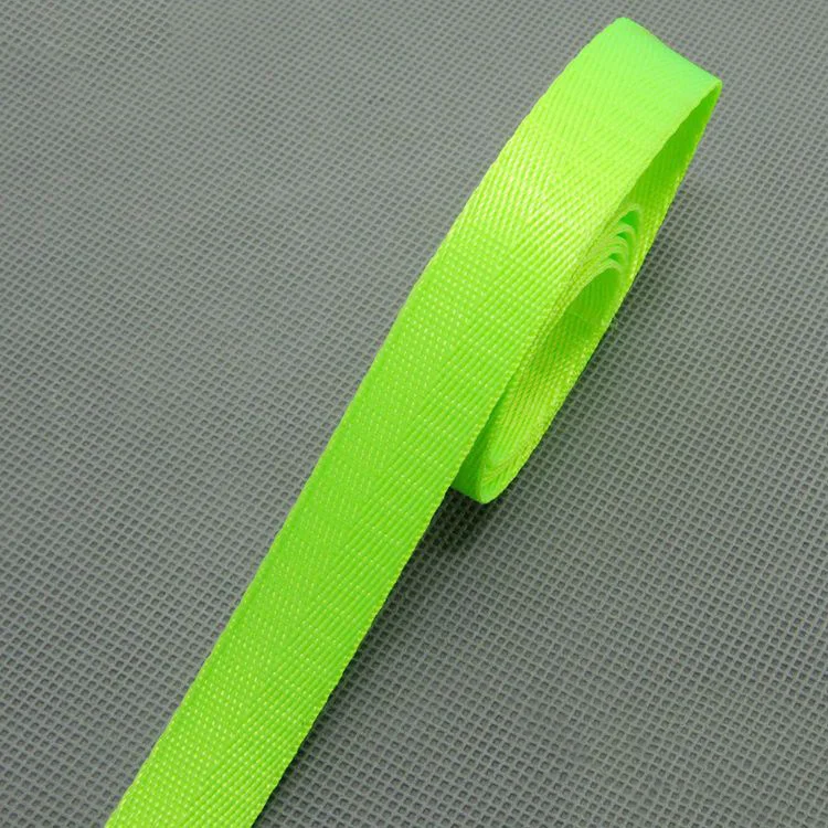 fluorescentgreen 10 метров в елочку 20 мм нейлоновая тесьма ленты собачий ошейник Рюкзак ремень лента косой переплет DIY Швейные аксессуары - Цвет: fluorescentgreen