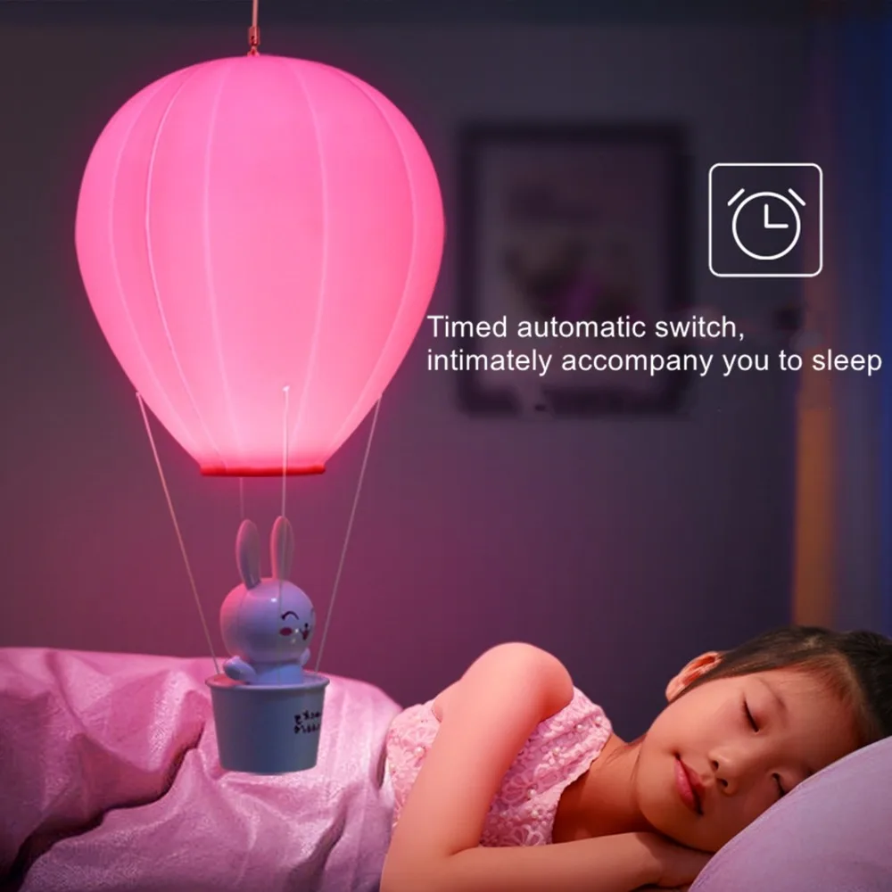Children Baby Nursery Lamp Touch USB Rechargeable Wall Dimmable Bear Hot Air Balloon Kids Bedroom LED Night Light | Лампы и освещение