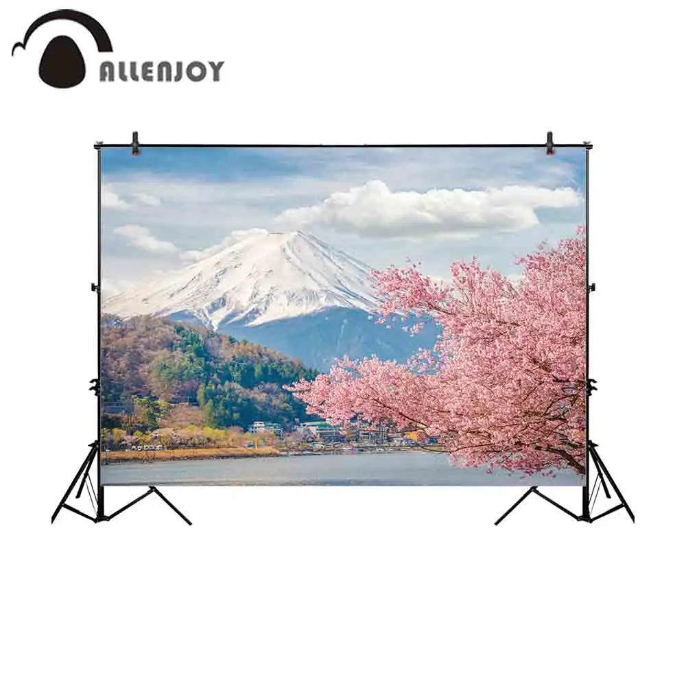 Allenjoy Профессиональный фон для фотосъемки Красивая Гора fuji Весна Япония вишневый