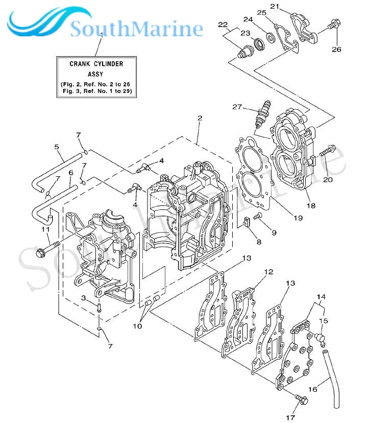 Лодочный мотор 63V 11181 A1 прокладка головки цилиндра для Yamaha 2 тактный 9.9hp 15hp