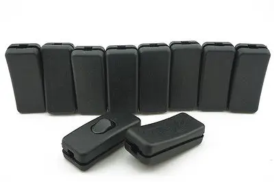 5 шт./лот дома прикроватная лампа SPST ВКЛ-ВЫКЛ черный Пластик Кулисные