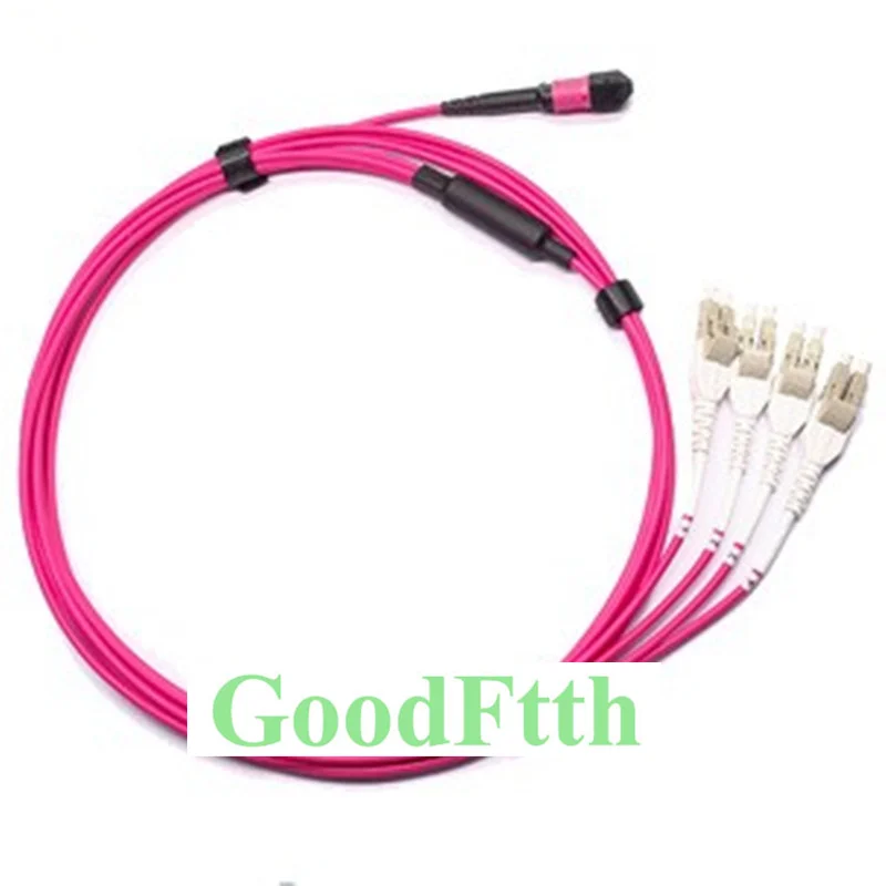 Harness Cable Assembly Patch Cord Male MPO-4LC Duplex Uniboot OM4 8C GoodFtth 20m 25m 30m 35m 40m 50m 60m 70m 80m 100m