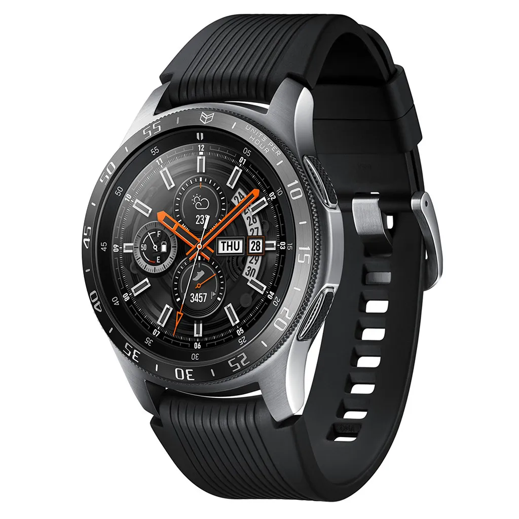 Модные прочные часы чехол для samsung Galaxy Watch 42 мм, драгоценный камень кольцо клеющаяся крышка против царапин металла популярные аксессуары