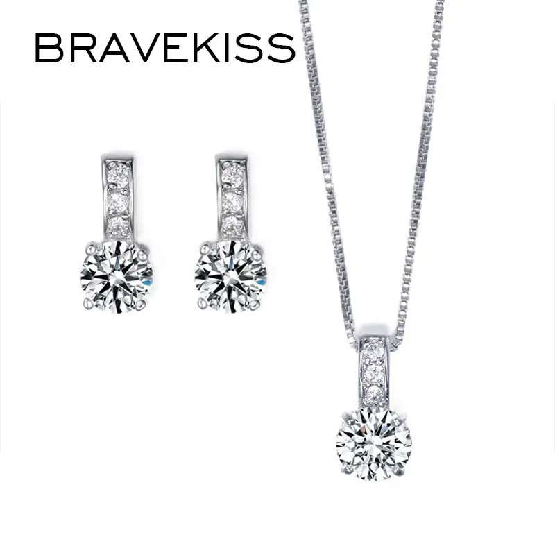 Комплект ювелирных изделий для девушек BRAVEKISS 2019 года маленькие серьги гвоздики с