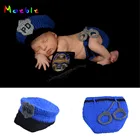 Лидер продаж, костюм для новорожденных, детский костюм полиция, кроше, реквизит для фотосъемки новорожденных, Набор подгузников полиция, полиция, полицейский, шляпа