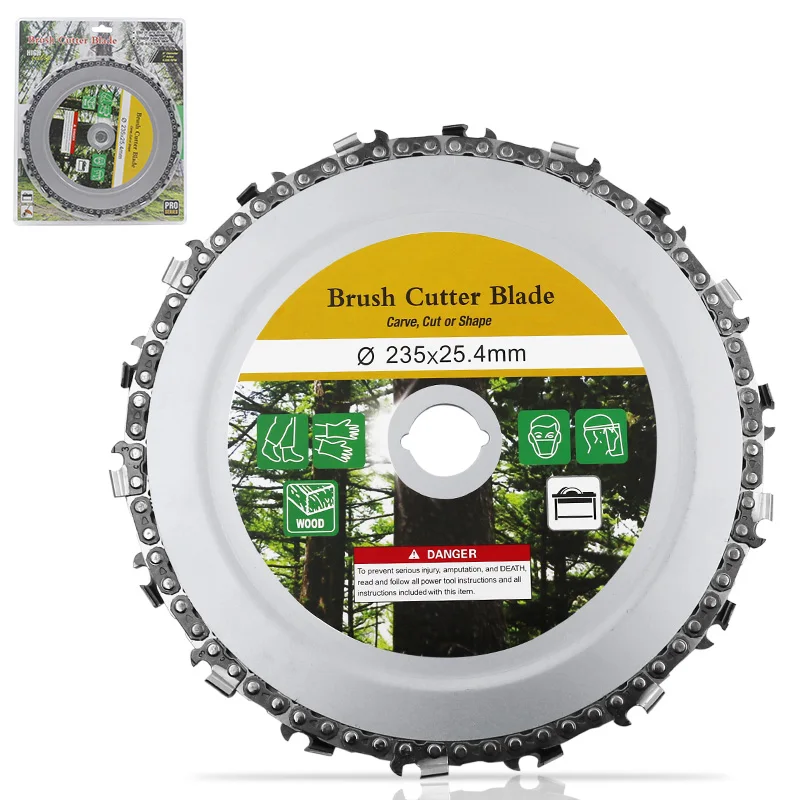 Saw blade package 9 дюймов шлифовальный диск и цепь тонкой резки цепи набор для 235x25,4 мм Угловая шлифовальная машина - Цвет: Saw blade package