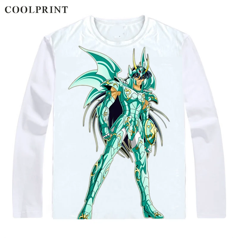 Style 2 Дракон Ширю дорагон без рубашки Yu Футболка Saint Seiya Рыцари зодиака для мужчин футболка повседневное Винтажная футболка рубашки с длинными рукавами - Цвет: Style 2