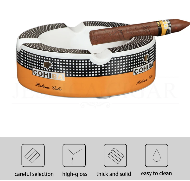 COHIBA практичные аксессуары для сигар керамическая пепельница для сигар на открытом воздухе 4 подставка держатель Настольная пепельница для сигарет домашняя пепельницы для курения