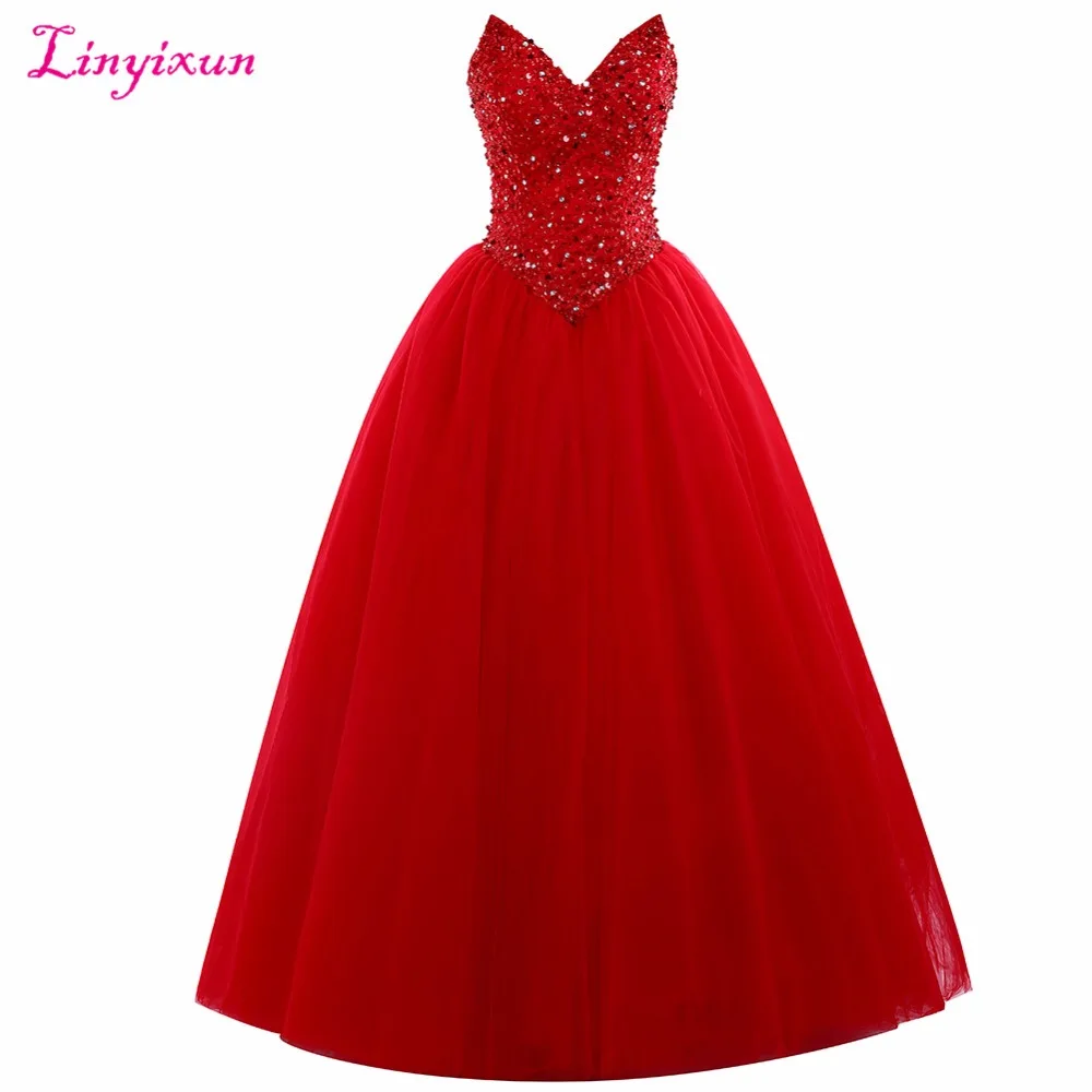 Linyixun настоящая фотография кантри западное красное бальное платье Свадебные