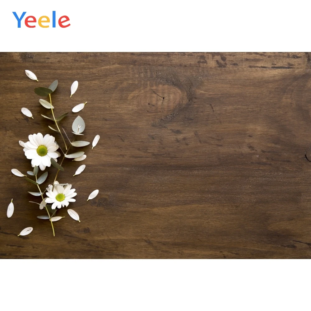Yeele деревянный фон с цветами для портретной фотосъемки изображением детского