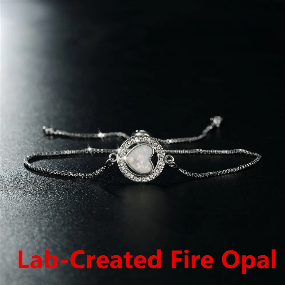 Роскошный загадочный оверлейт CZ Белый огненный опал браслеты для