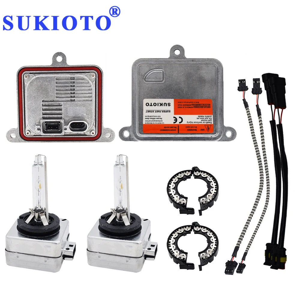 2021 Новый ксеноновый прожектор SUKIOTO D1S HID Kit 55 Вт 6000K 4300K 5000K Canbus D3S HID Kit ксеноновый компьютер D1S D8S HID ксеноновый комплект - изображение