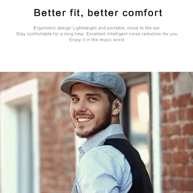 

Wireless Stereo In Ear Earbuds Sports Bluetooth Earphones with Built-in Mic Charging Case QJY99